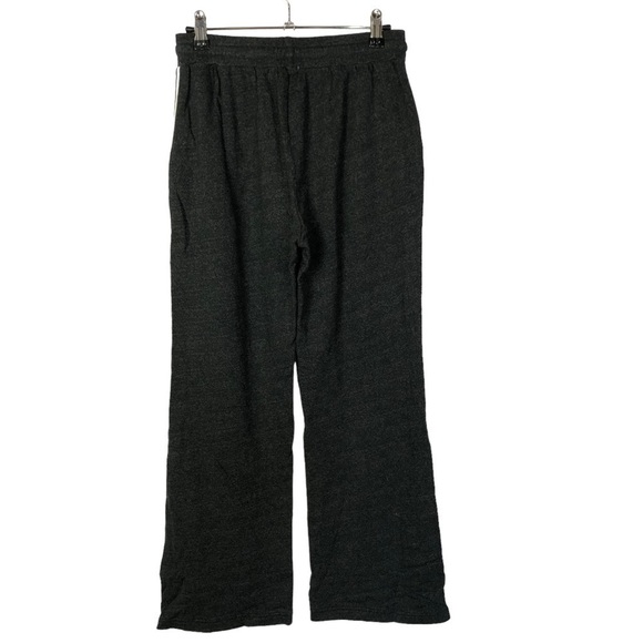Sundry Dark Gray Metallic Side Stripe Fleece Lined Wide Leg Sweatpants 1 / S - Picture 3 of 5